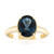 Londonblauer Topas-Goldring (de Melo Gold)