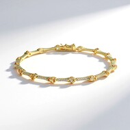 Brazalete en plata con Citrino (Adela Silber)