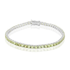 Brazalete en plata con Peridoto de Birmania