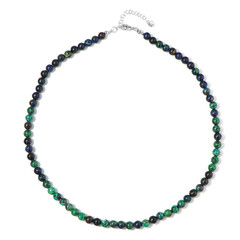 Collier en argent et Azurite-Malachite