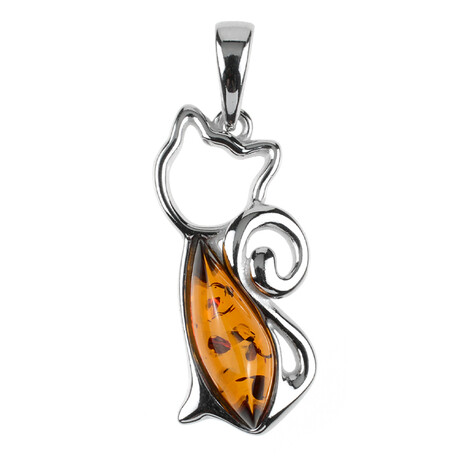 Pendentif en argent et Ambre baltique (dagen)