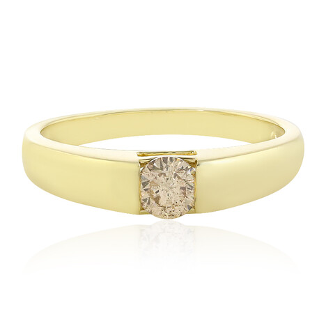 Gouden ring met een I2 Bruine Diamant