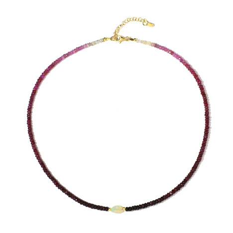 Collier en argent et Rubis de Tanzanie (Riya)