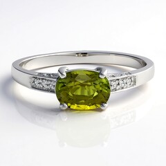 Anello placcato in platino con Tormalina Cuprian