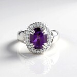 Anello in argento con Ametista Zambiana (Dallas Prince Designs)