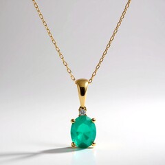 Collana in oro con Smeraldo Zambia AAA