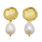 Zilveren oorbellen met Witte zoetwater kweekparels