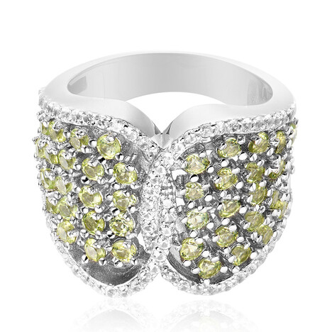 Zilveren ring met peridoots