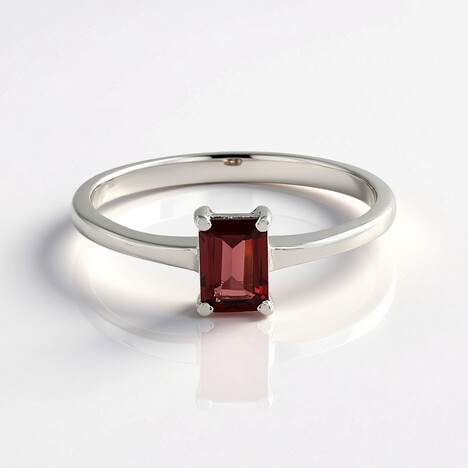 Bague en argent et Grenat du Mozambique