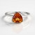 Orange Quartz Silver Ring