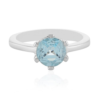 Bague en argent et Topaze bleu ciel