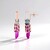 Boucles d'oreilles en argent et Quartz multicolore (MONOSONO COLLECTION)