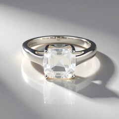 Anello in argento con Petalite