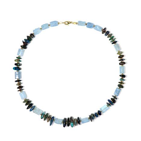 Collar en plata con Hematita dorada