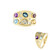 Anello in argento con Ametista Verde (de Melo Essence)