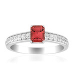 Pinkfarbener Zirkon-Silberring