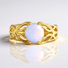Zilveren ring met een Welo-opaal (de Melo)