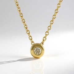Collier en argent et Diamant chocolat I2