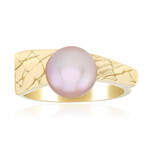 Bague en argent et Perle Ming de couleur pourpre (TPC)