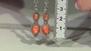 Pendientes en plata con Ostra espinosa naranja (Desert Chic)
