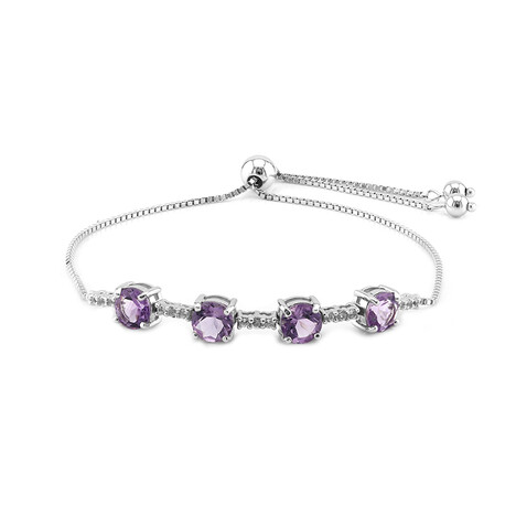 Amethyst-Silberarmband