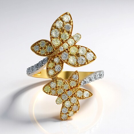 Anello in oro con Diamante Fancy SI2 (CIRARI)