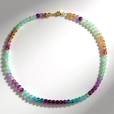 Collana in argento con Fluorite