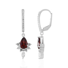 Pendientes en plata con Granate de Mozambique