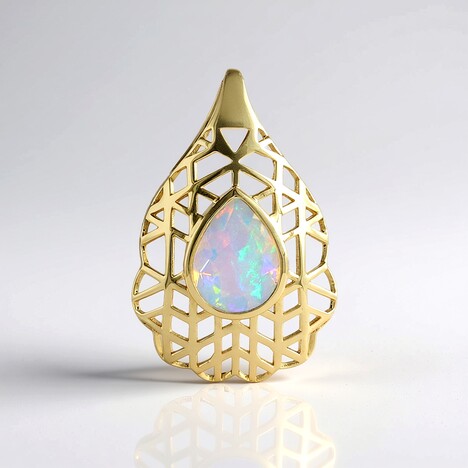 Ciondolo in oro con Opale di Welo (Ornaments by de Melo)