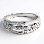 Bague en argent et Saphir blanc