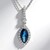 Collana in oro con Zaffiro Ceylon Blu