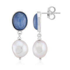 Pendientes en plata con Perla plateada Freshwater