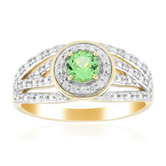 Anello in oro con Tsavorite AAA del Kenia