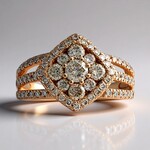 Anello in oro con Diamante Rose de France VS1 di Argyle (Annette)