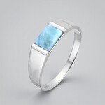Anello in argento con Larimar