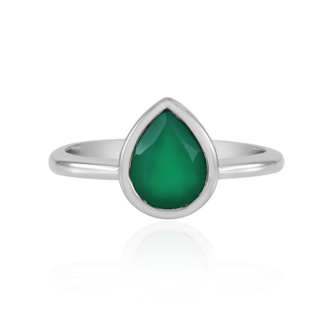Green Onyx Silver Ring