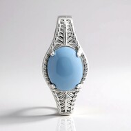 Blue Opal Silver Pendant