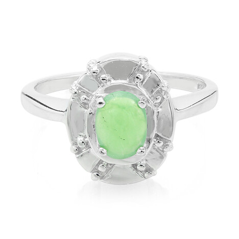 Kaiserlicher Chrysopras-Silberring