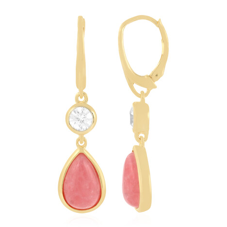 Rhodochrosit-Silberohrringe