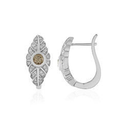 Boucles d'oreilles en or et Diamant champagne I2 (de Melo)