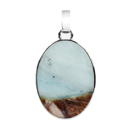 Colgante en plata con Calcedonia del Pacífico