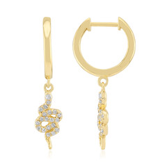 White Topaz Silver Earrings