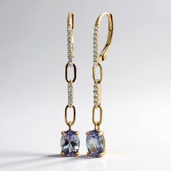 Orecchini in oro con Tanzanite (non riscaldata) (CIRARI)
