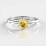 Anello in argento con Berillo Giallo