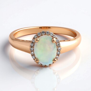 Anello in oro con Opale di Welo AAA (CIRARI)
