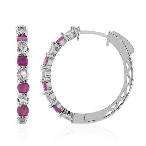 Edelstein-Silberohrringe