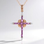 Collana in argento con Zaffiro Rosa del Madagascar (Gems en Vogue)