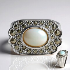 Anello in argento con Opale di Welo (Annette classic)