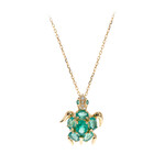 AAA-Sambia-Smaragd-Goldhalskette (CIRARI)