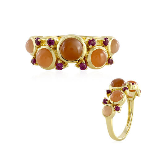 Zilveren ring met een Chocolade Maansteen (KM by Juwelo)